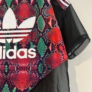 COPY - Adidas Original Trefoil Sheer Snake Print T-Shirt size Medium
